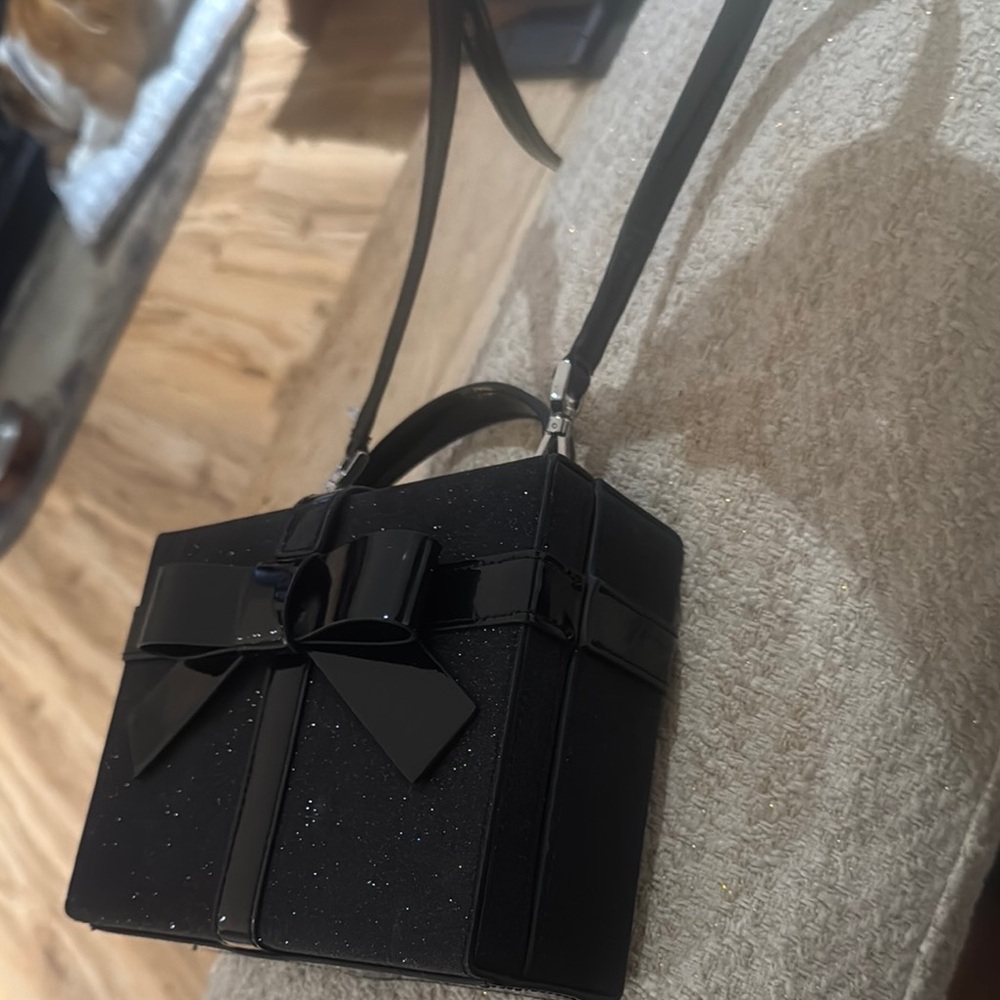 Kate Spade Black Mini Bag with Bow Detail perfect for the holidays!!NWOT